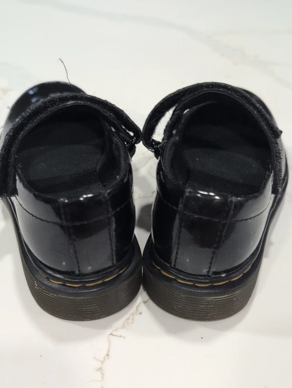 Dr. Martens Black Patent Mary Jane Kids Shoes